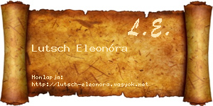 Lutsch Eleonóra névjegykártya